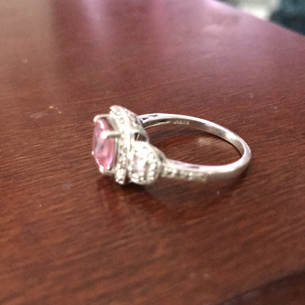 Pink CZ ring - Picture 2 of 4